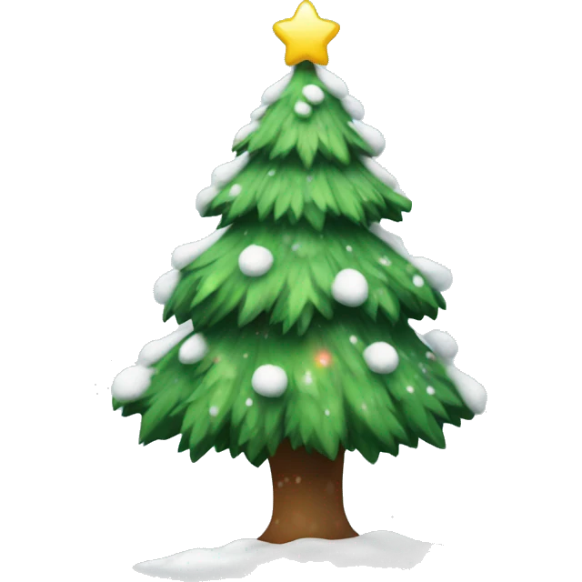 Chritmas mas tree with snow  emoji