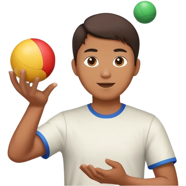 asian man playing juggling ball emoji