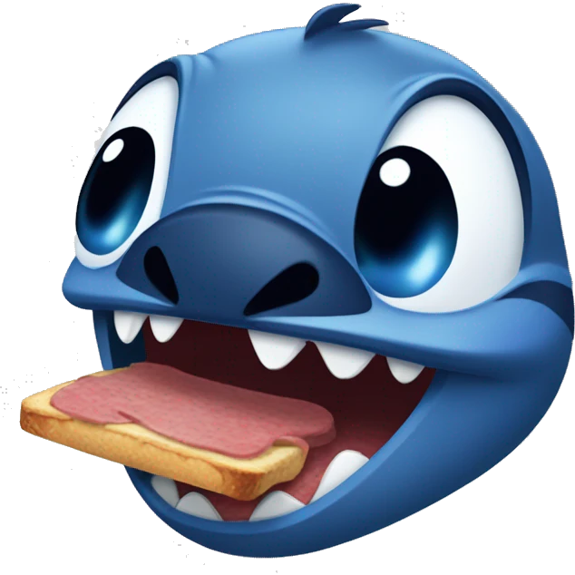 Stitch qui mange un œuf  emoji