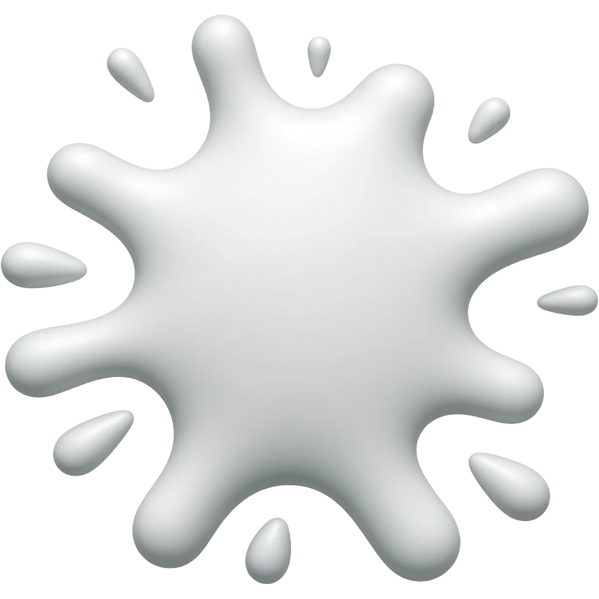 white puddle of goo splatter messy emoji