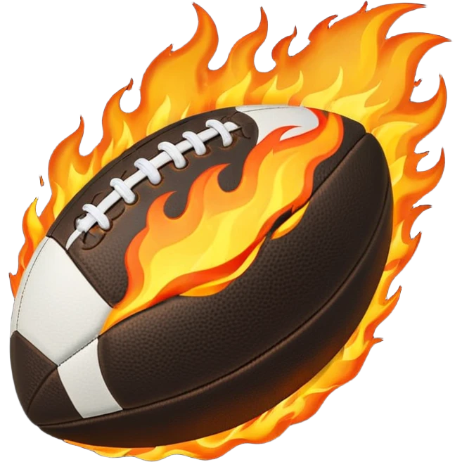 a flaming footblal emoji