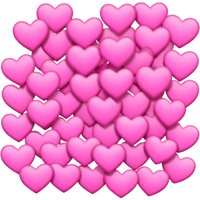 lots of pink hearts emoji