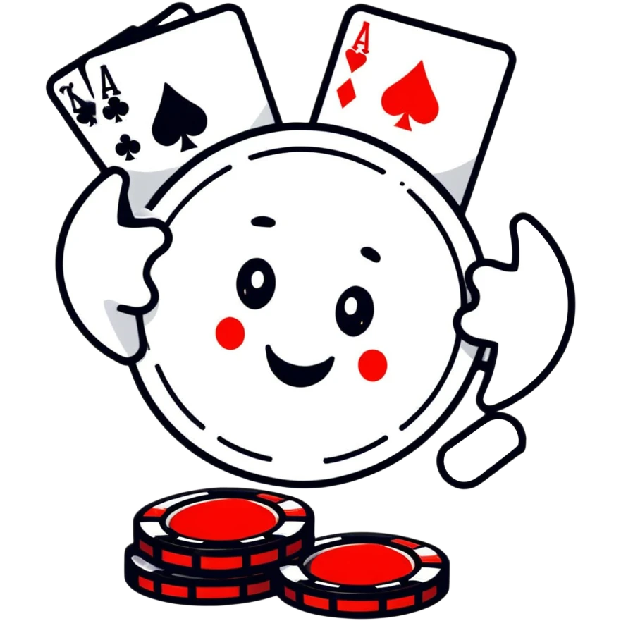 poker chip playing with poker chips emoji
