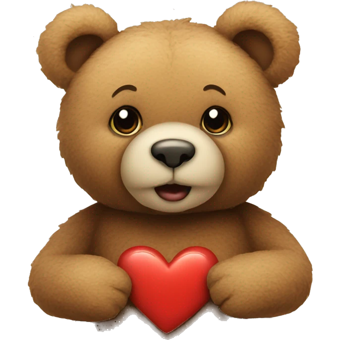 teddy bear with heart emoji