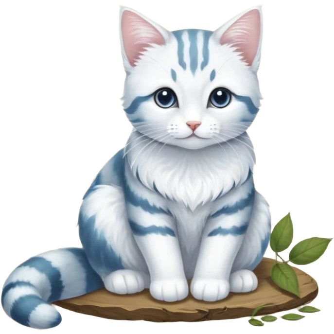 Кот с голубыми звёздами в глазах emoji
