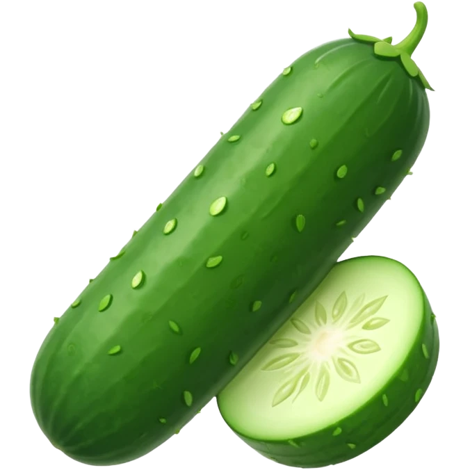 cucumber with small piece  emoji