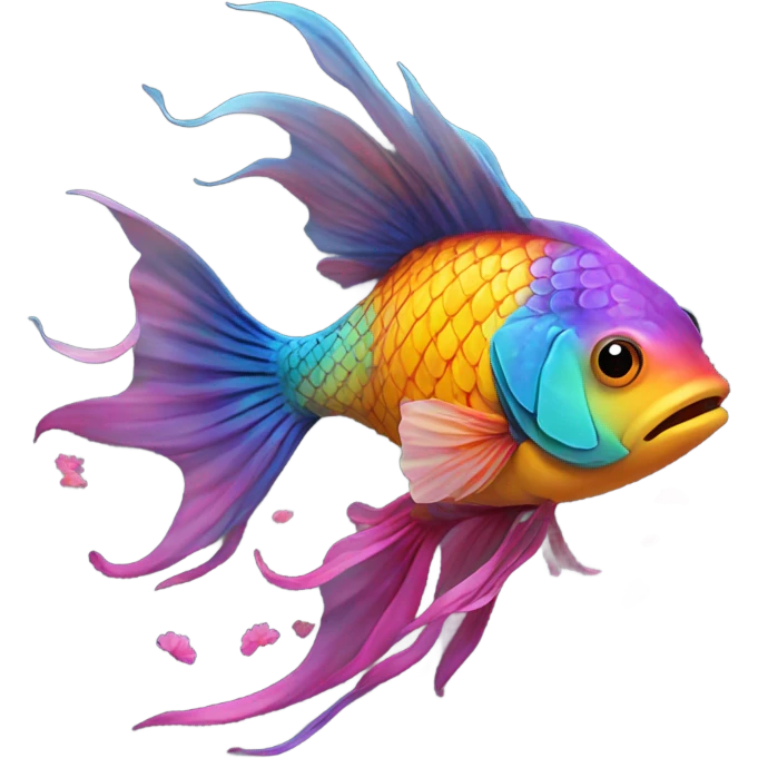 fish with flower emoji