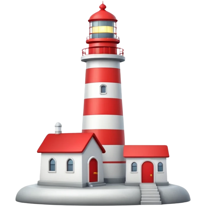 lighthouse emoji, simple and iconic, apple style emoji