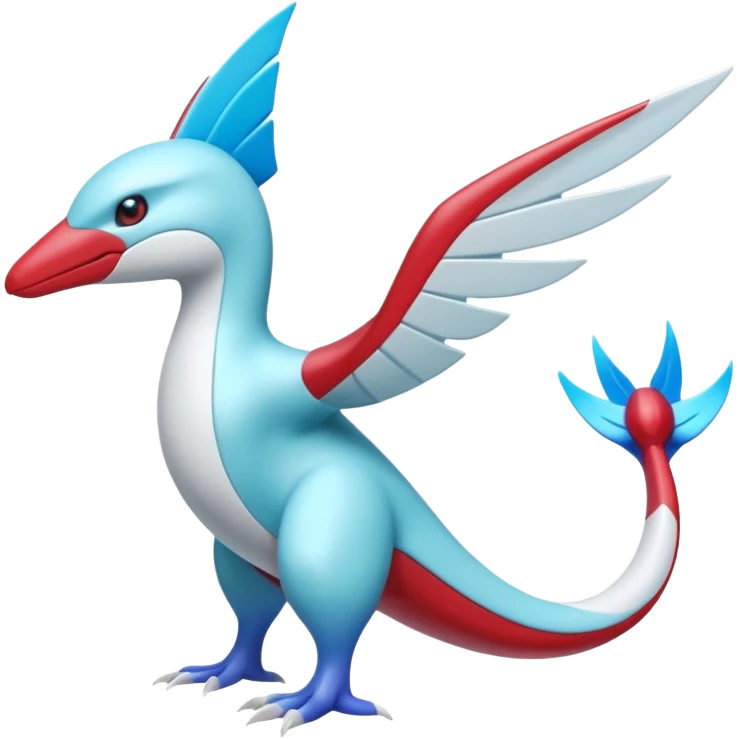 Iridescent shiny cyan red Palkia-Latios-Latias-Salamence-Cresselia-fusion  emoji