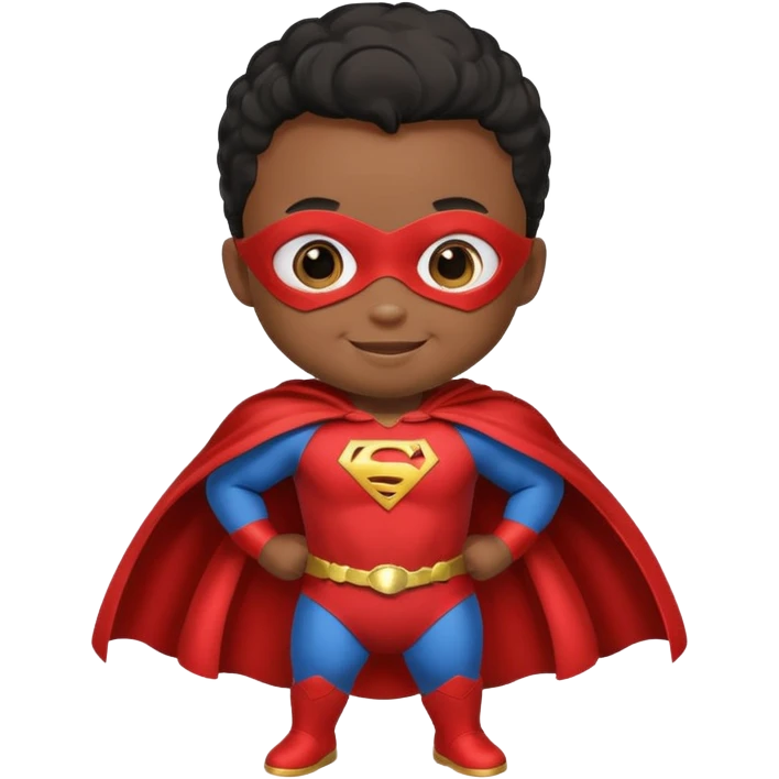 Black baby superhero  emoji