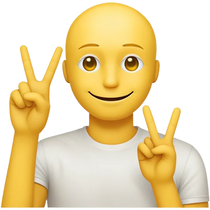 Smiley doing peace but with doubts emoji