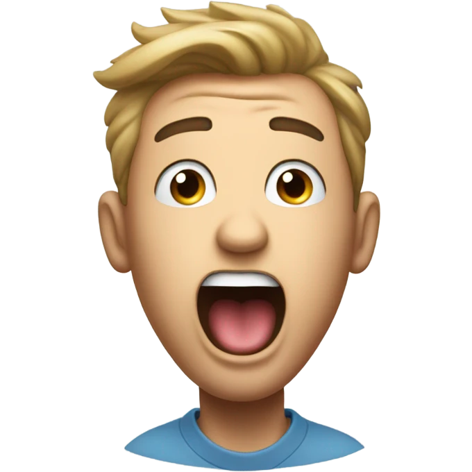 A guy popping emoji