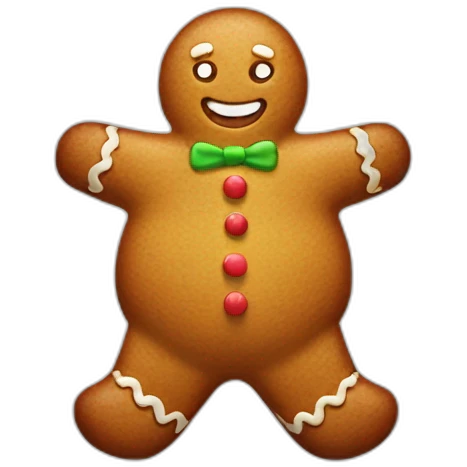 Fat Gingerbread man emoji