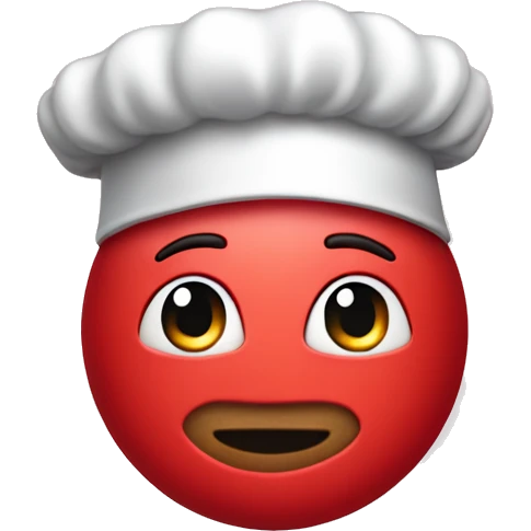 red  chef candy whit face emoji