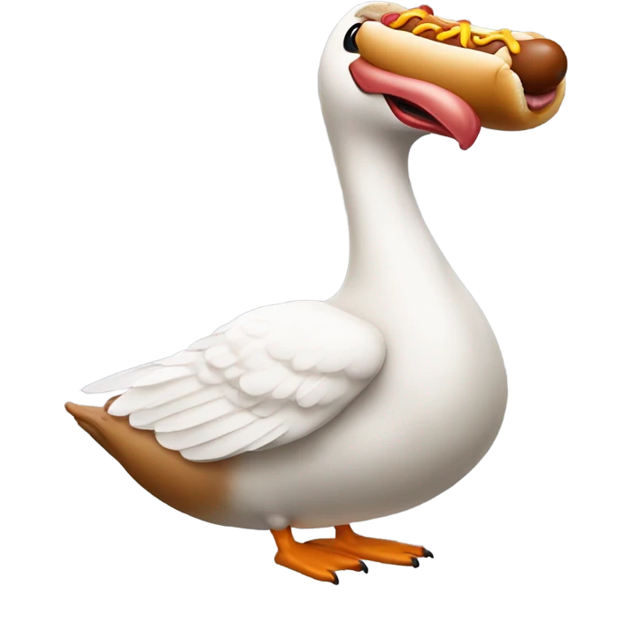 Goose and hot dog emoji mixed emoji