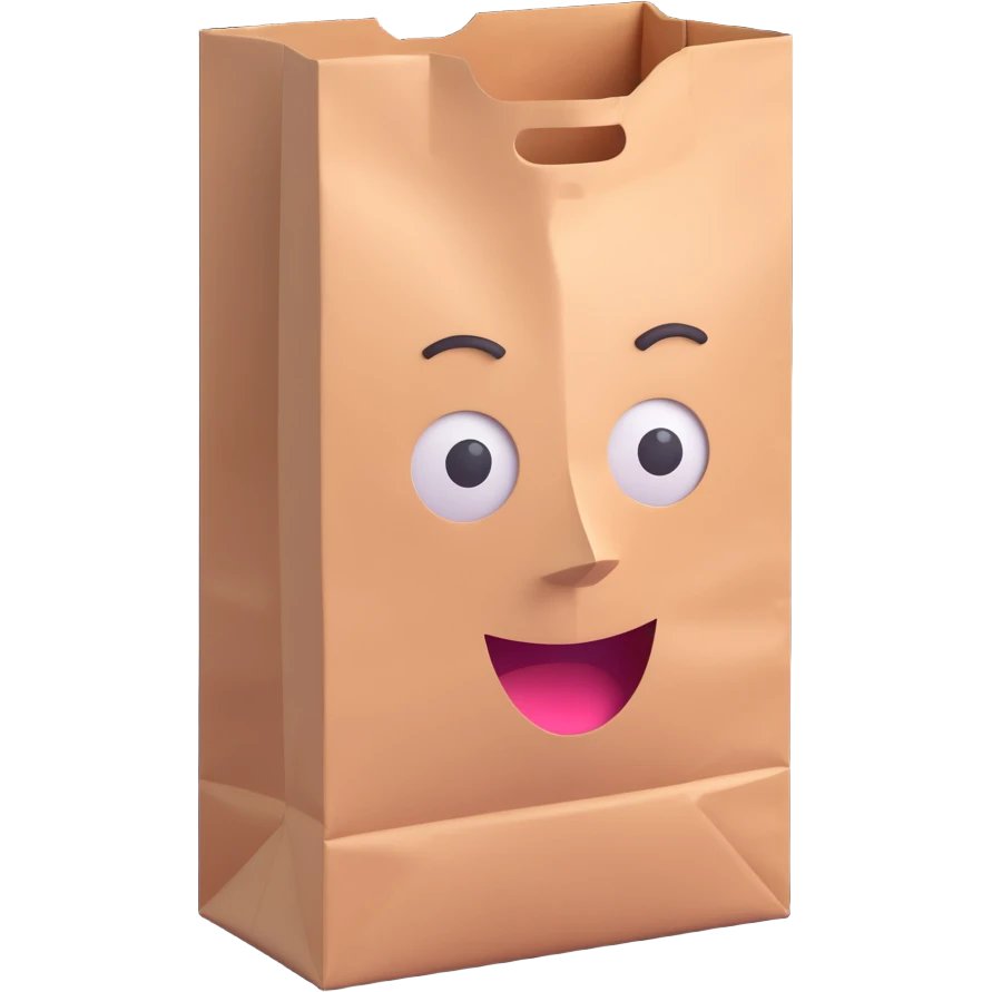 head inside a paper bag emoji