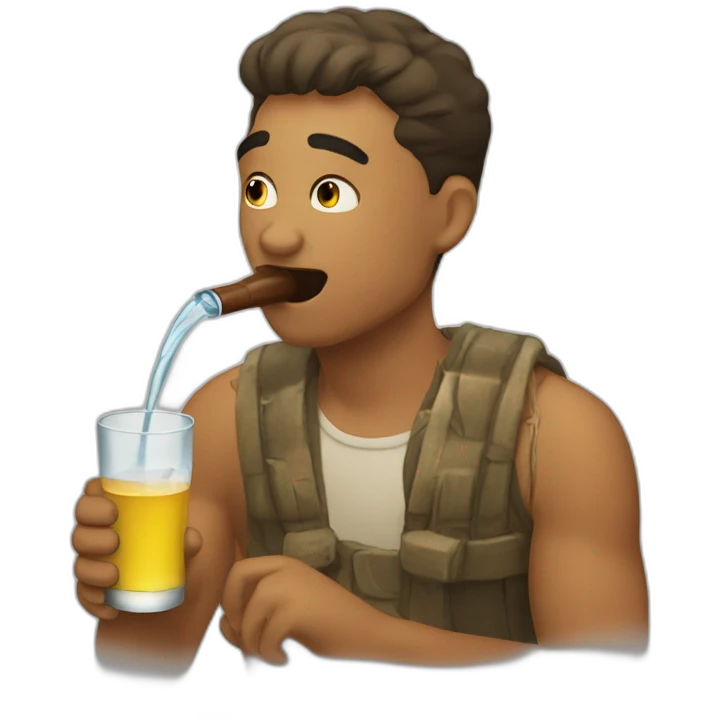 Honmer drinking emoji