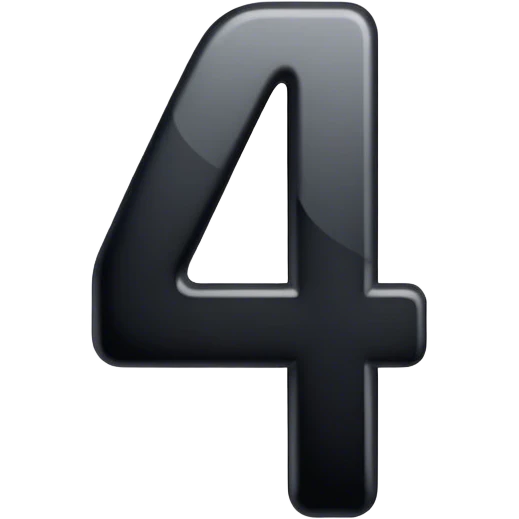 Number 4 emoji