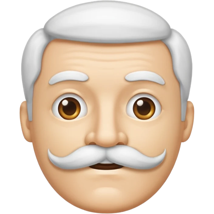 white mustache  emoji