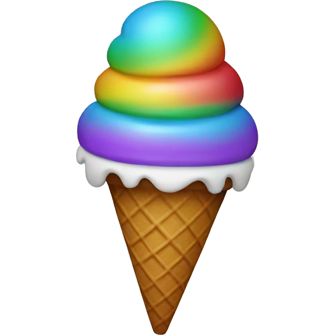 Rainbow icecream cone emoji