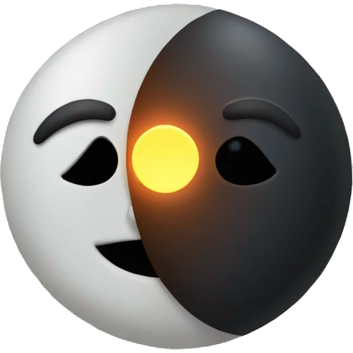 Moon in front of the sun (not alive) eclipse emoji