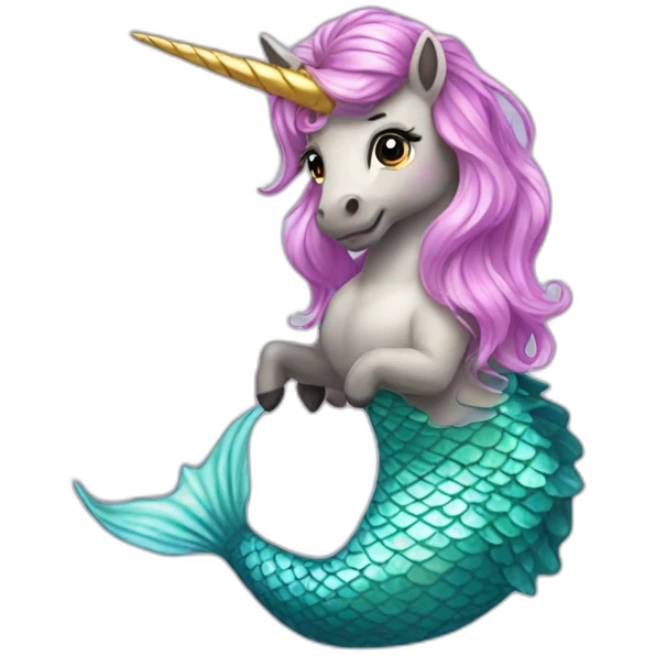 Unicorn mermaid emoji