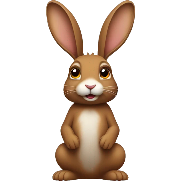 brown rabbit standing on back legs emoji