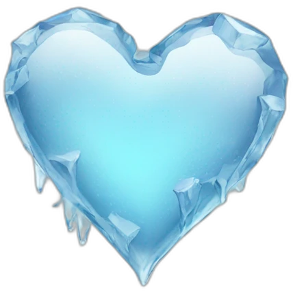 Ice heart emoji