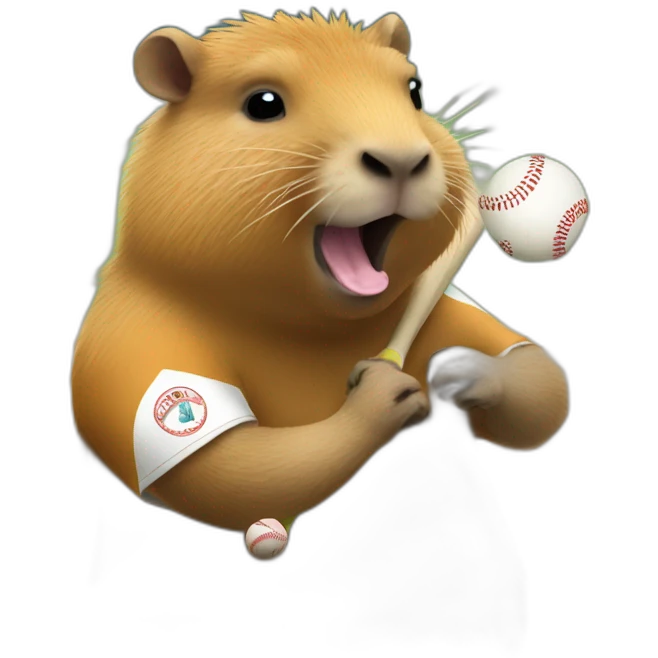 capybara playing baseball emoji
