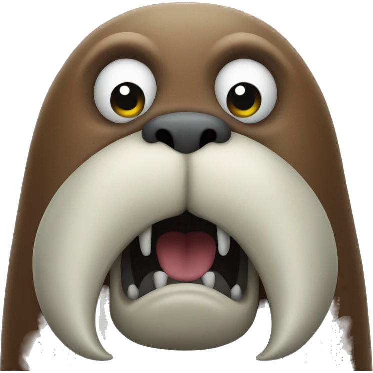 Scary walrus emoji