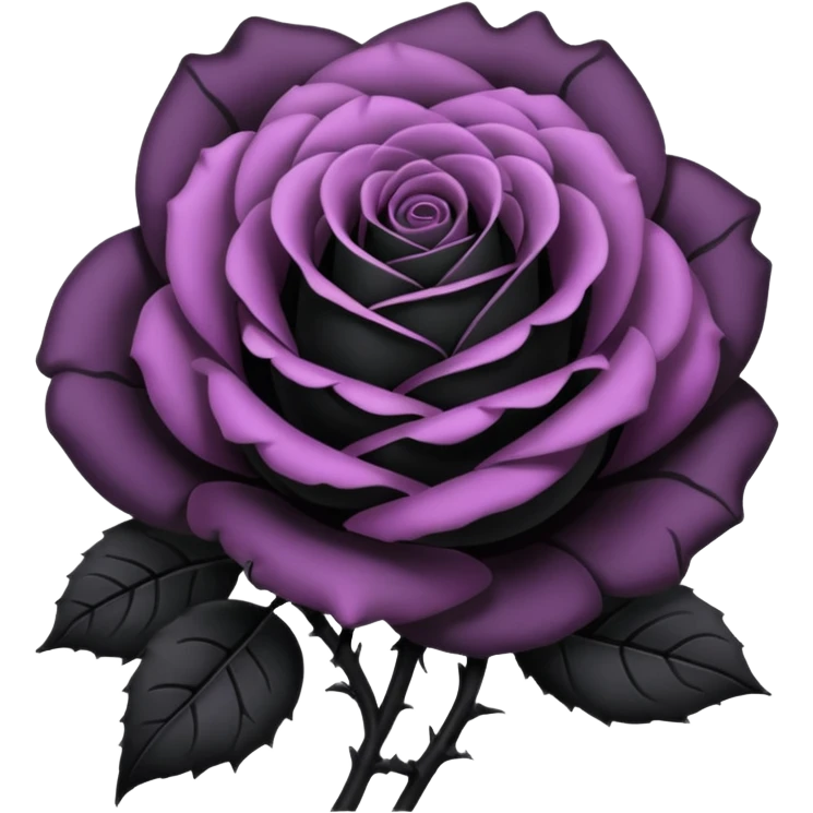 pastel goth black rose emoji