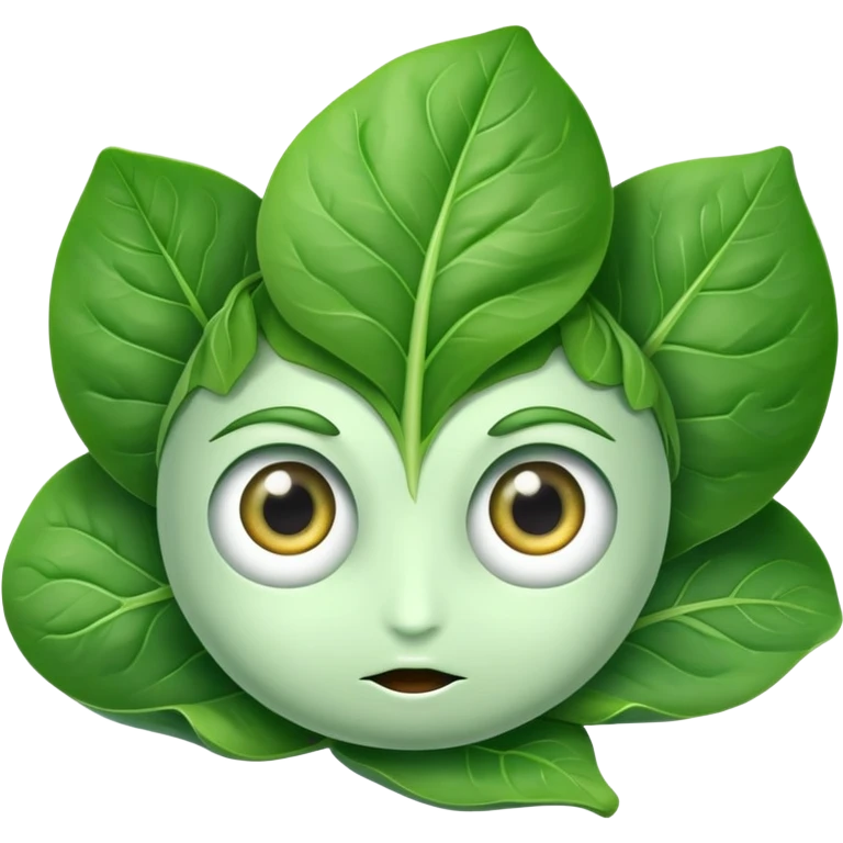 Spinach with eyes emoji