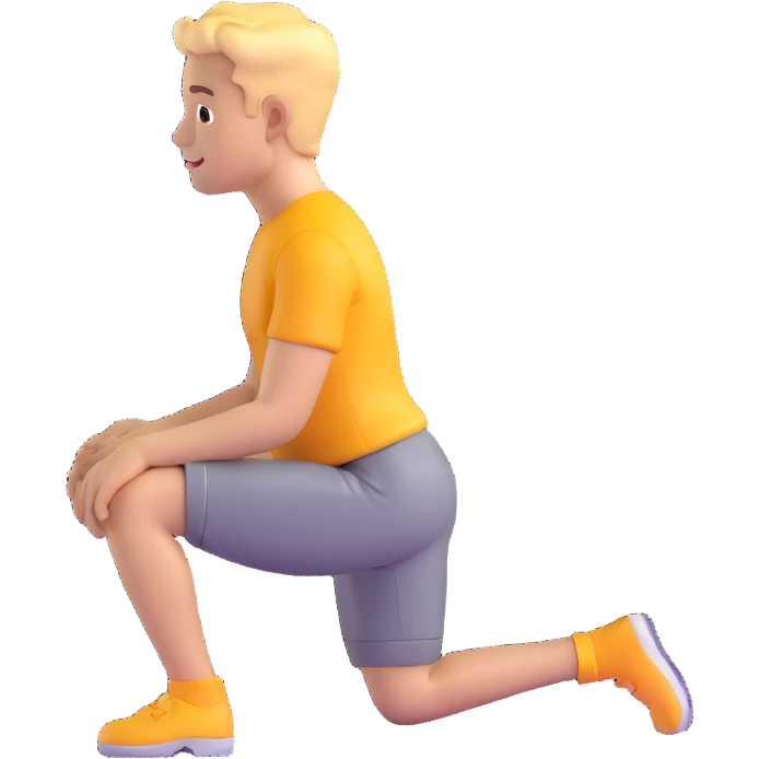 male kneeling in prayer, side angle, 3D emoji style, 80% realistic emoji