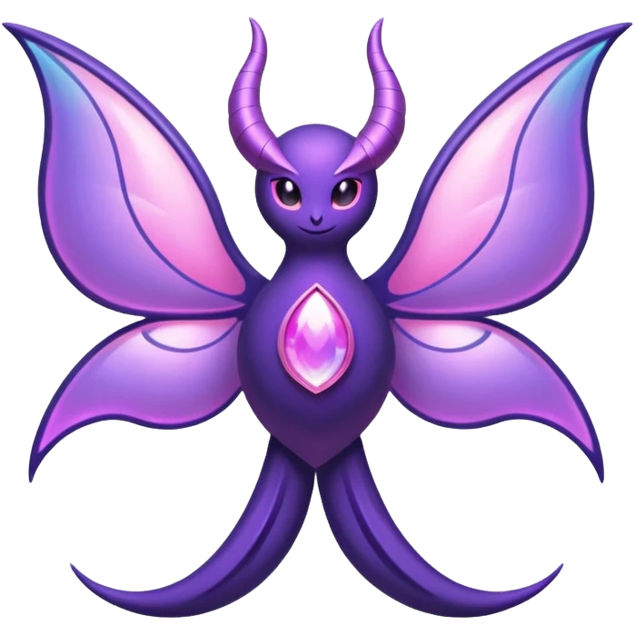 Pokemon legendary purple and pink lunala emoji