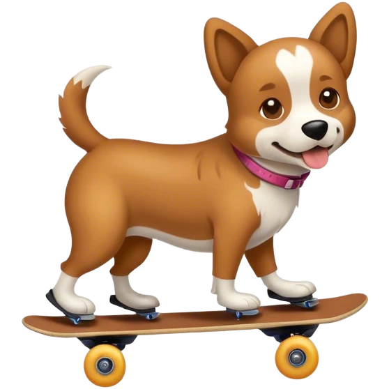 Dog skating emoji
