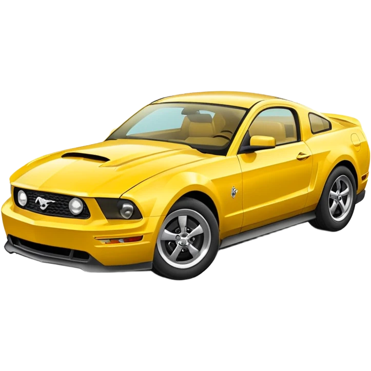 Create a mustang 309emoji in yellow colour  emoji