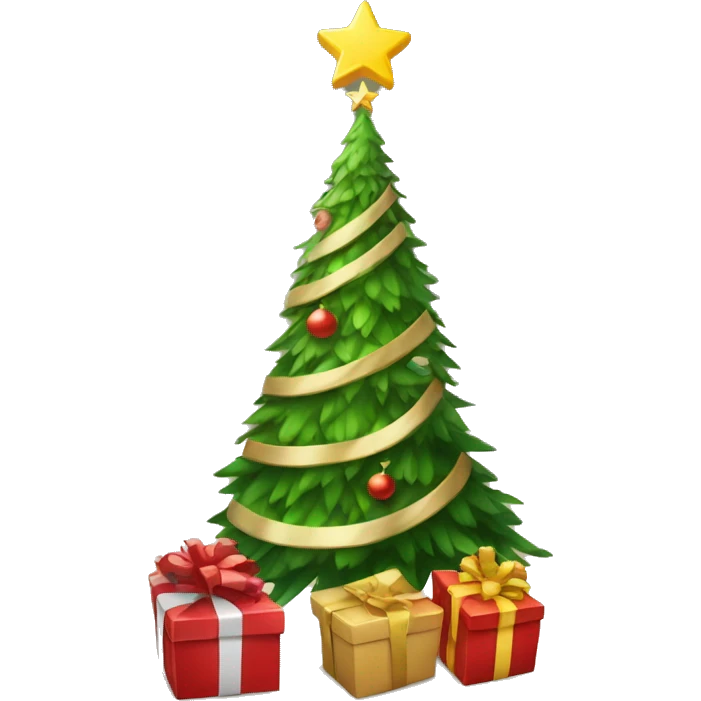 christmas tree and present emoji