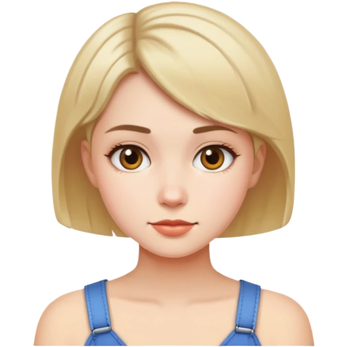 short hair fair girl  emoji