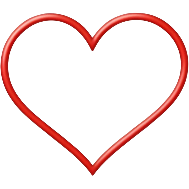 Sketch style heart emoji