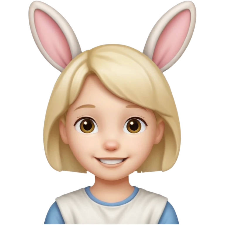 bunny ear wearing kid emoji