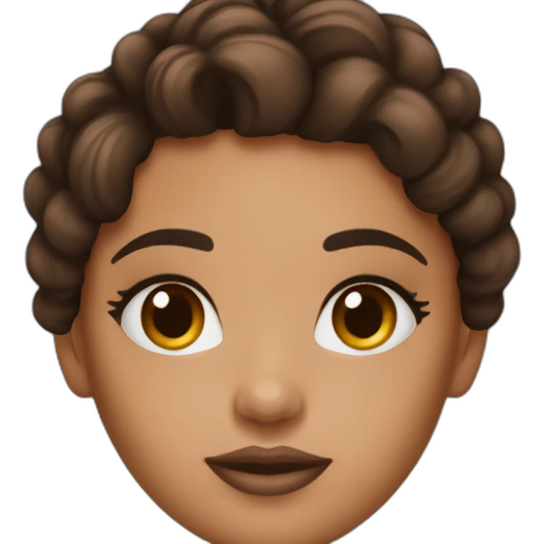 Makeup brune girl peau foncé  emoji