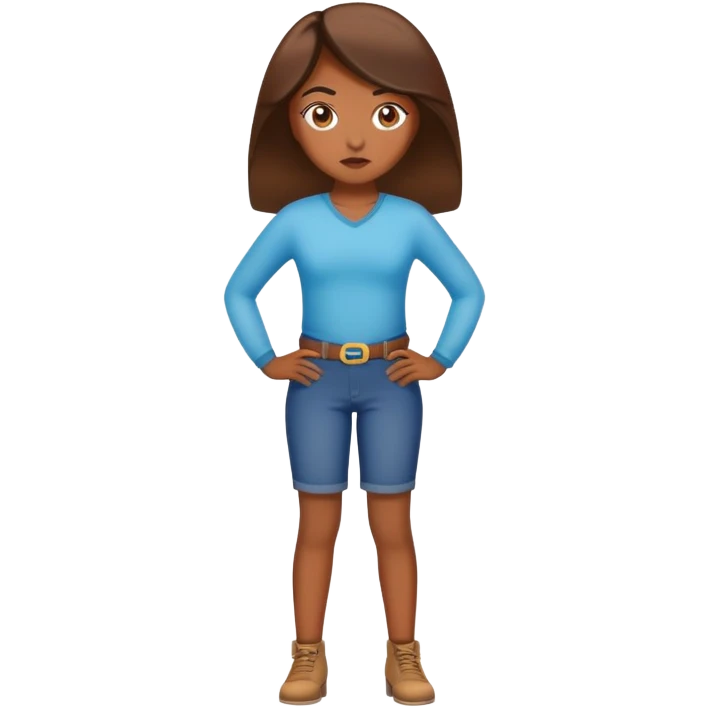 Sassy girl with hands on hips emoji