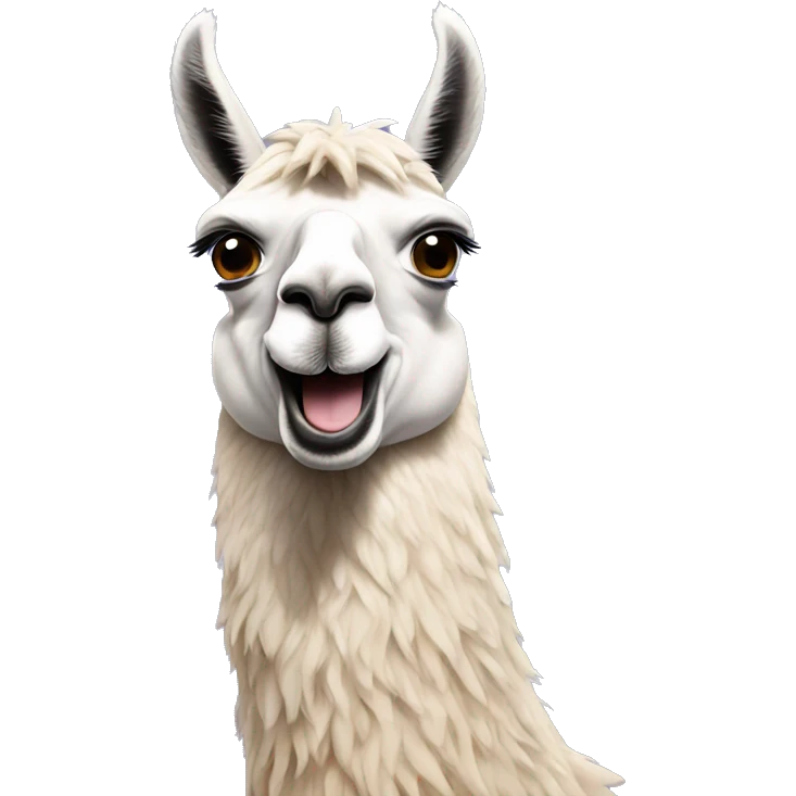 Llama taking selfie emoji
