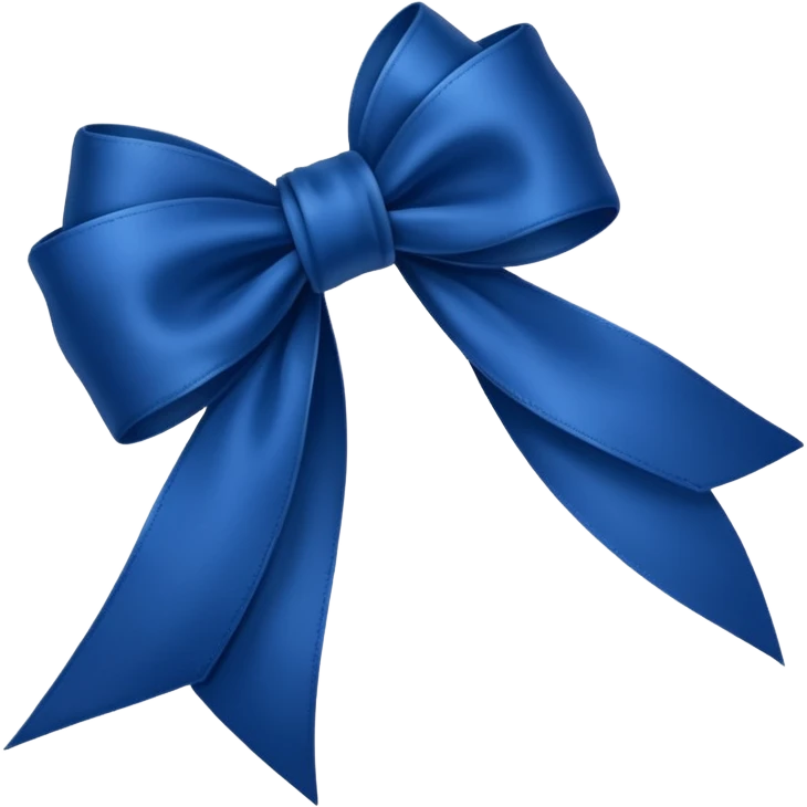 Laço azul escuro emoji