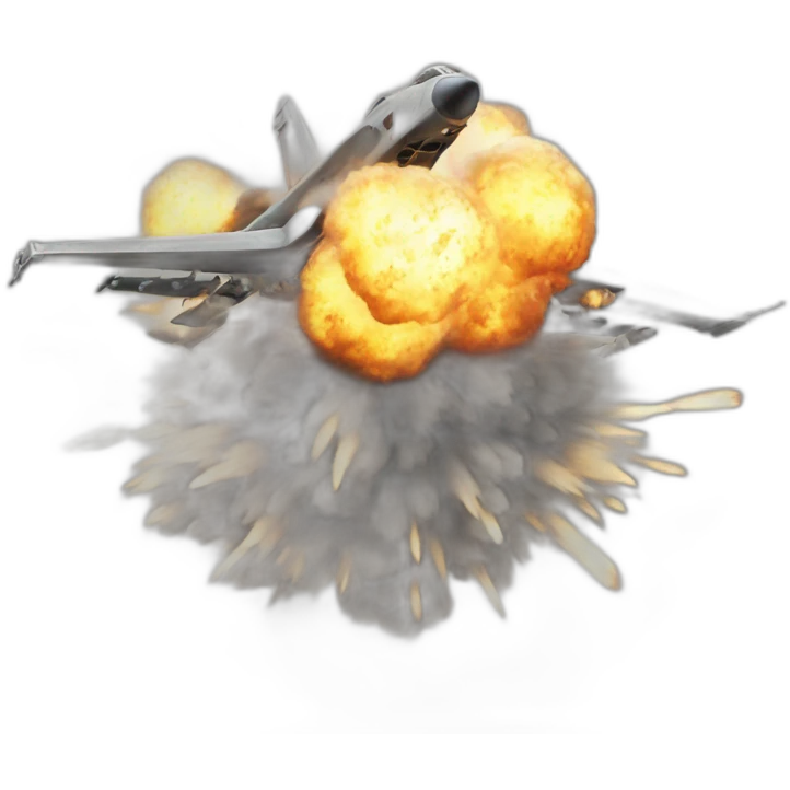 military aircraft explosion emoji