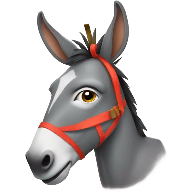 donkey with bow emoji