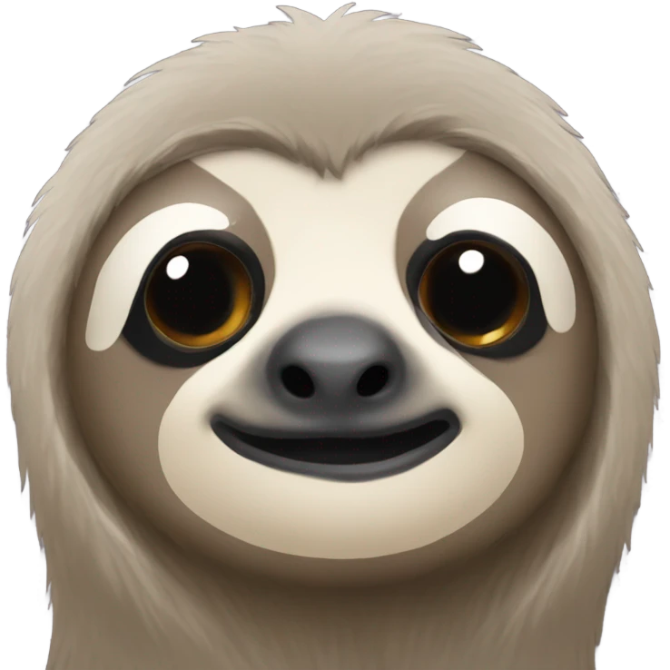 sloth with dark eyes emoji