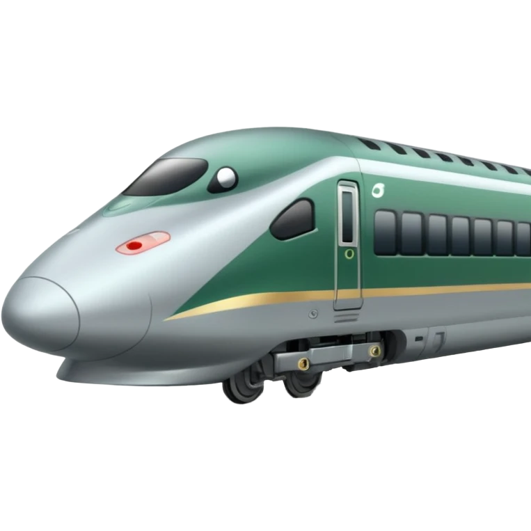 Shinkansen green and pigeon is standing on the platform emoji