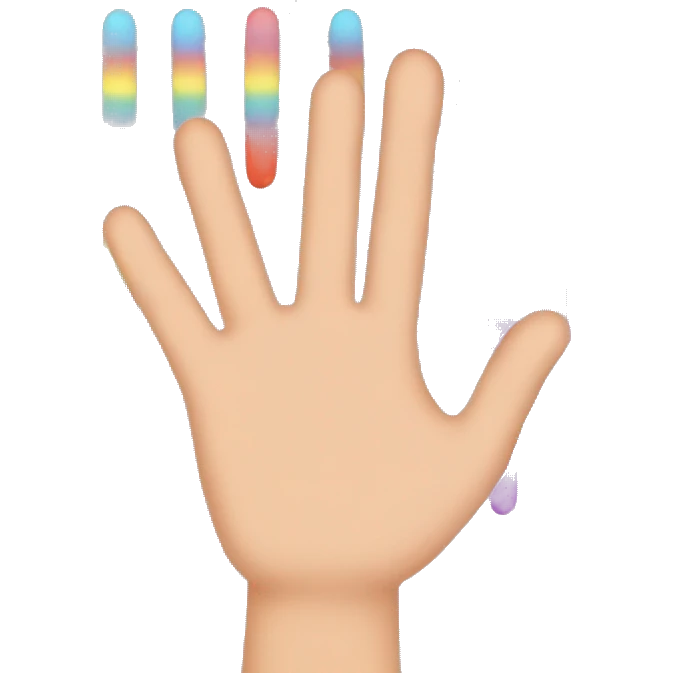 Rainbow fingers  emoji