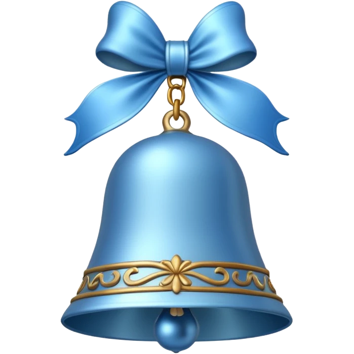 light blue Christmas bell emoji